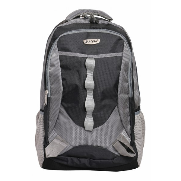 Aqsa ALB54 Stylish Laptop Bag (Black and Grey)